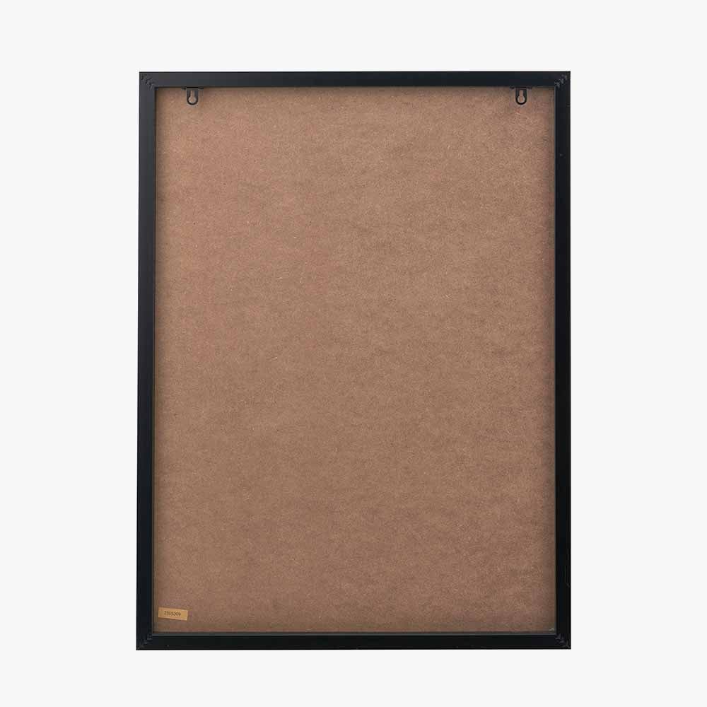 Pacific Lifestyle Accessories Natural and Black Canvas with Ovals Design and Black Frame House of Isabella UK