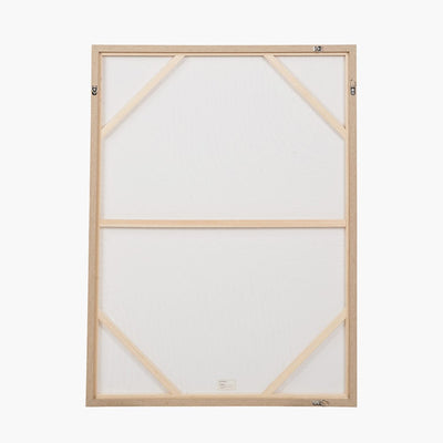 Pacific Lifestyle Accessories Natural and White Abstract Canvas with Natural Frame House of Isabella UK