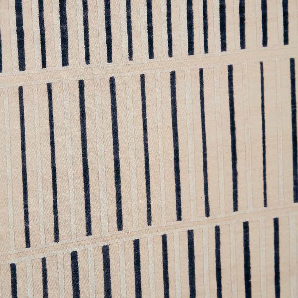 Natural Canvas with Black Stripe Pattern and Black Frame.