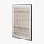 Natural Canvas with Black Stripe Pattern and Black Frame.