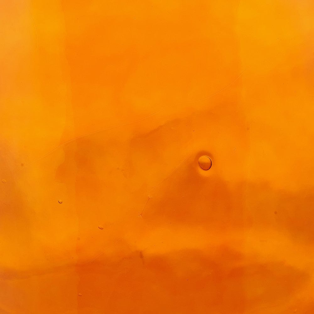 Orange Organic Shaped Recycled Glass Tall Vase.