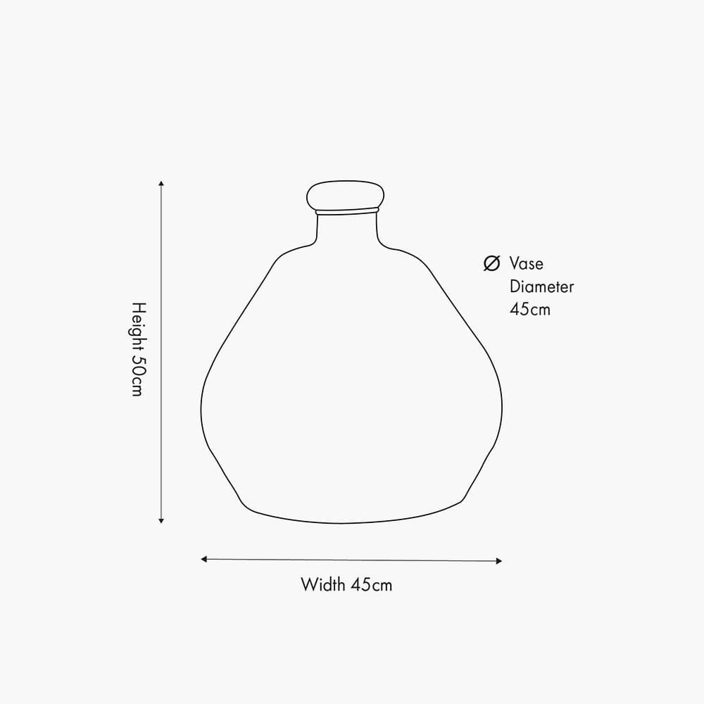 Orange Organic Shaped Recycled Glass Vase.