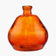 Orange Organic Shaped Recycled Glass Vase.