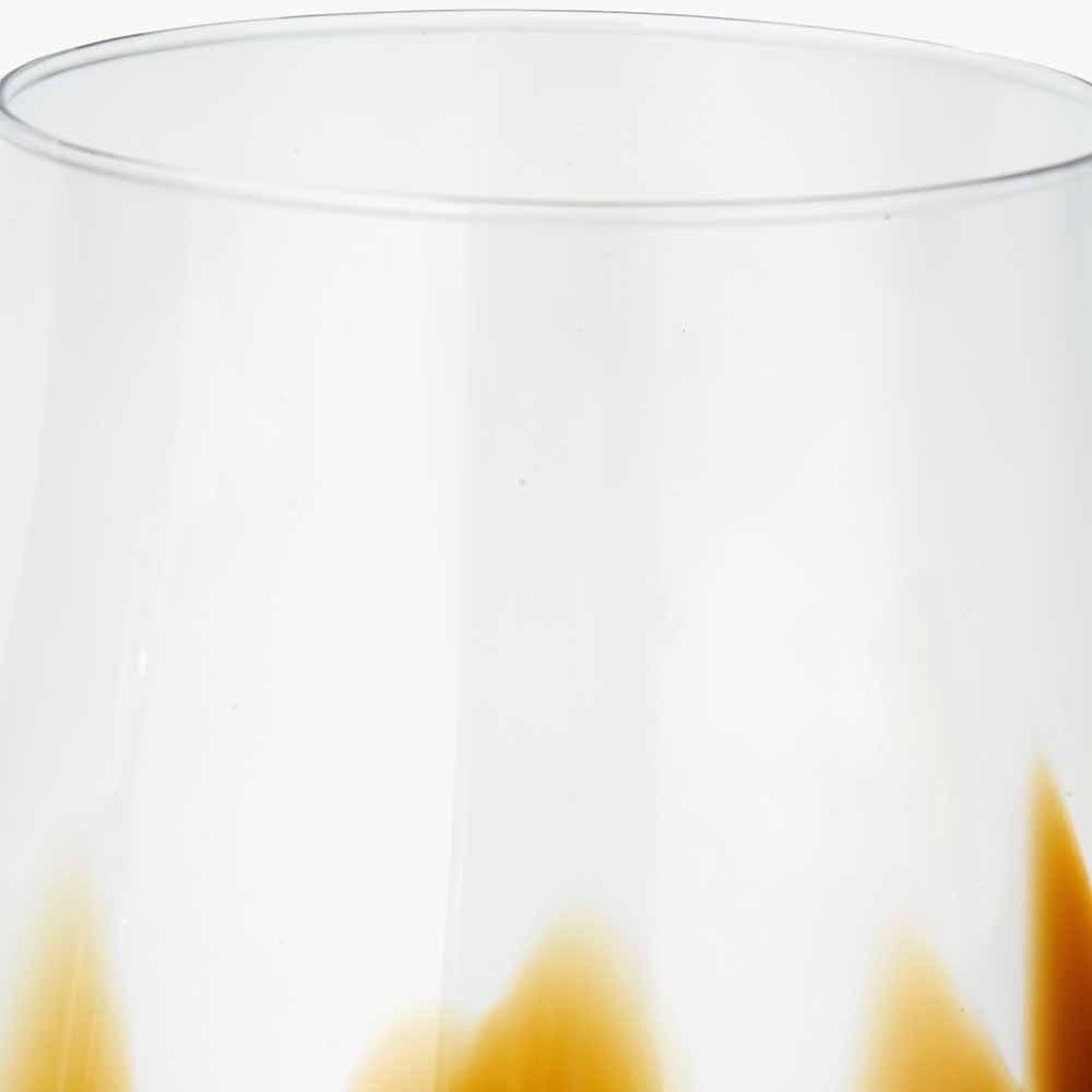 Pecan Brown and Clear Glass Bell Shaped Vase Large.