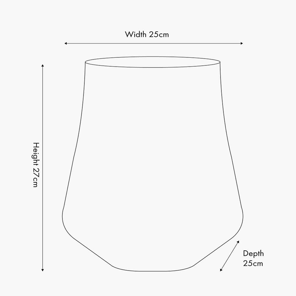 Pecan Brown and Clear Glass Bell Shaped Vase Large.