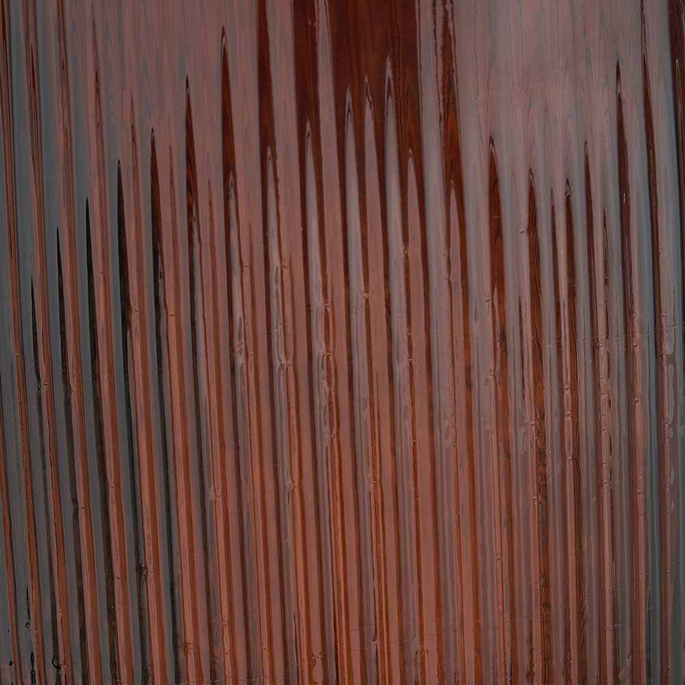 Pecan Brown Recycled Glass Ribbed Vase Tall.