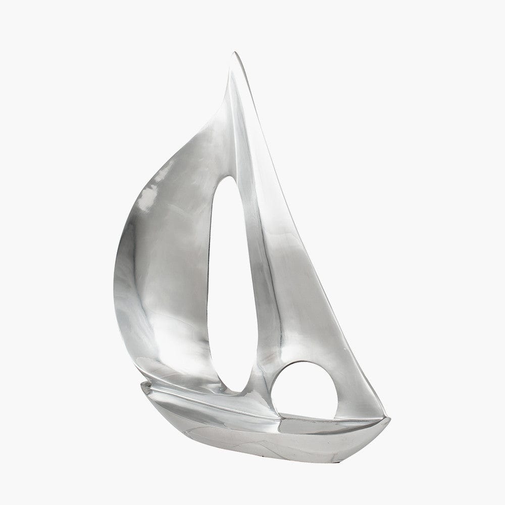 Polished Aluminium Sailing Boat.