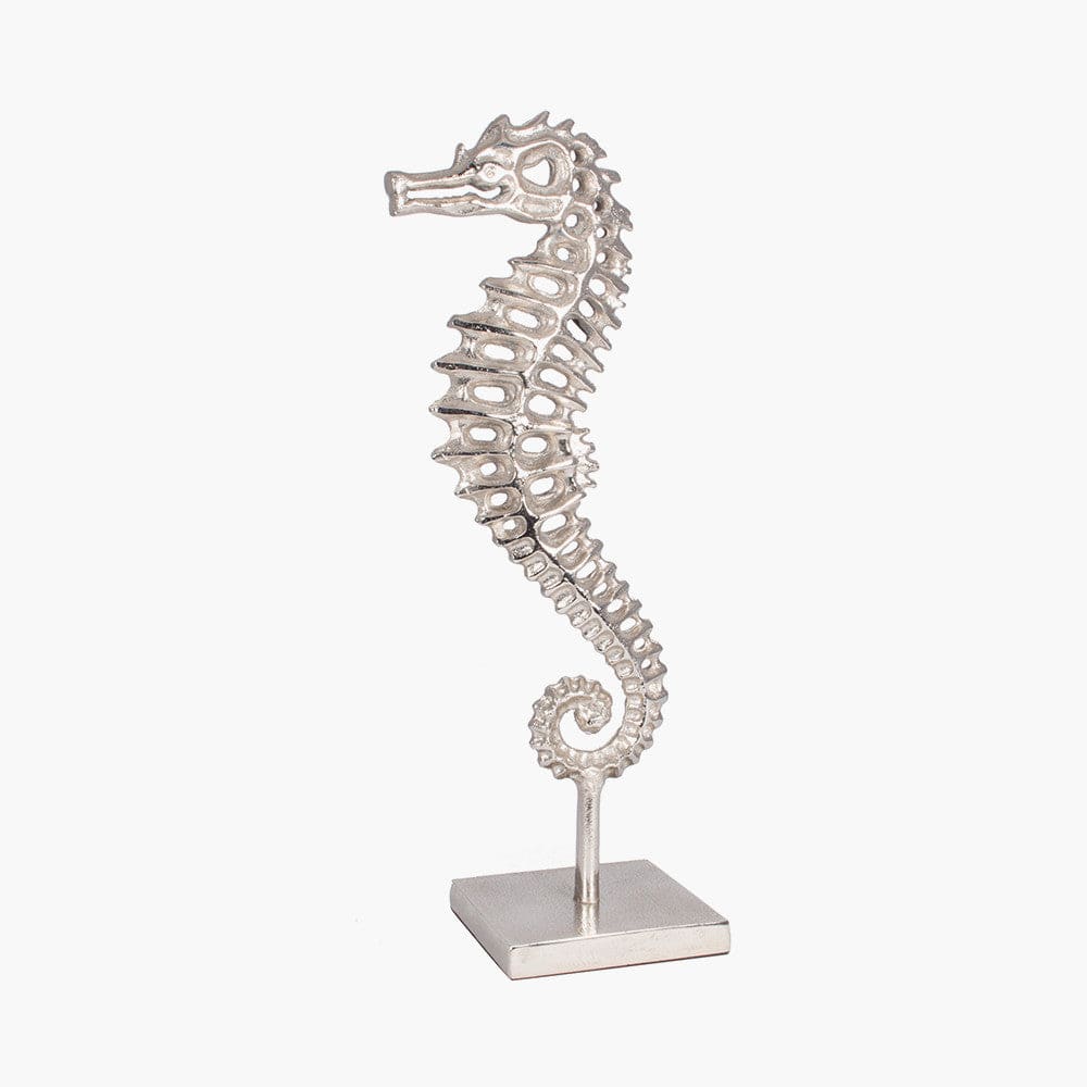 Pacific Lifestyle Accessories Raw Aluminium & Nickel Sea Horse Decoration House of Isabella UK