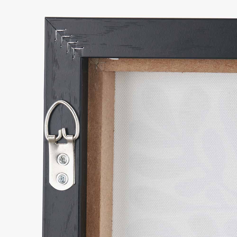 S/2 Black Leaf Print Square Canvases with Black Frames.