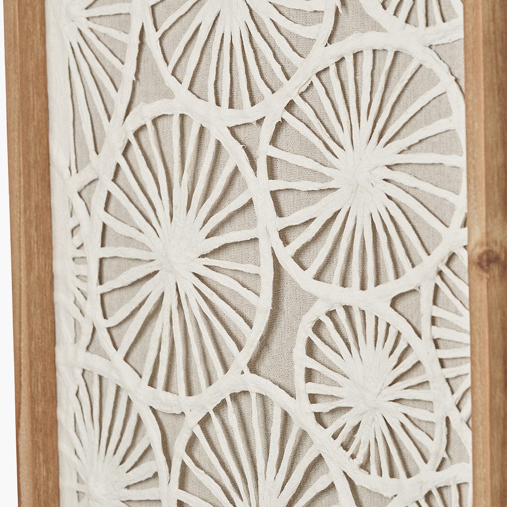S/2 Cut Out Pattern Natural Paper Design Wall Art with Natural Frames.