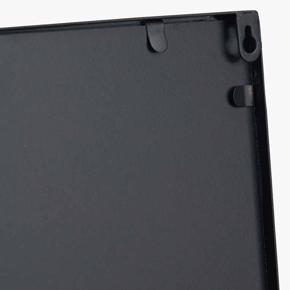 S/2 Mirrored, Black and Gold Metal Wall Art.