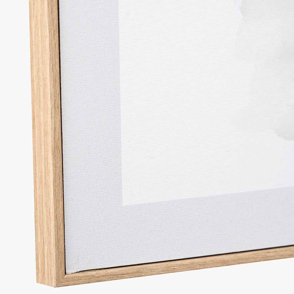 S/2 Natural Abstract Canvases with Natural Frame.