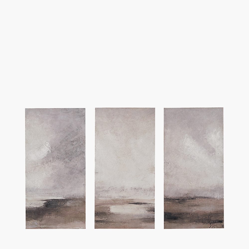 Pacific Lifestyle Accessories S/3 Grey and Neutrals Abstract Landscape Canvases House of Isabella UK