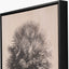 S/3 Natural and Black Palm Tree Print Canvases with Black Frames.