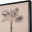 S/3 Natural and Black Palm Tree Print Canvases with Black Frames.