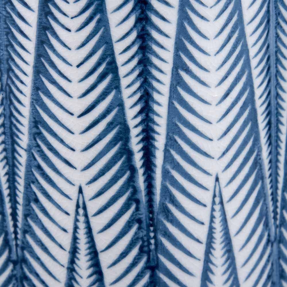 Pacific Lifestyle Accessories Samara Blue and White Ceramic Aztec Design Lidded Ginger Jar House of Isabella UK