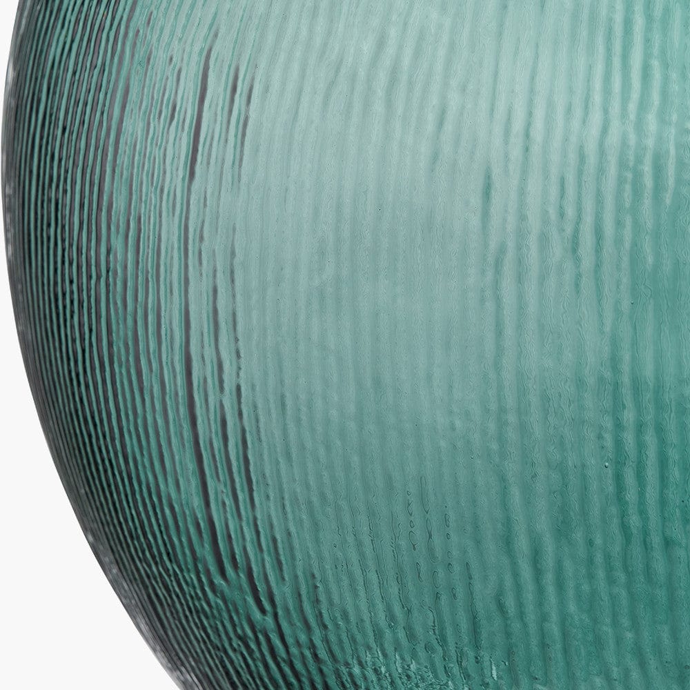 Sea Green Round Recycled Glass Vase.