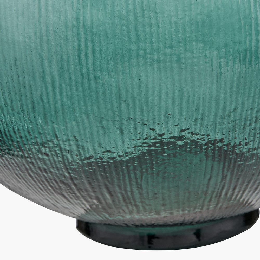 Sea Green Round Recycled Glass Vase.