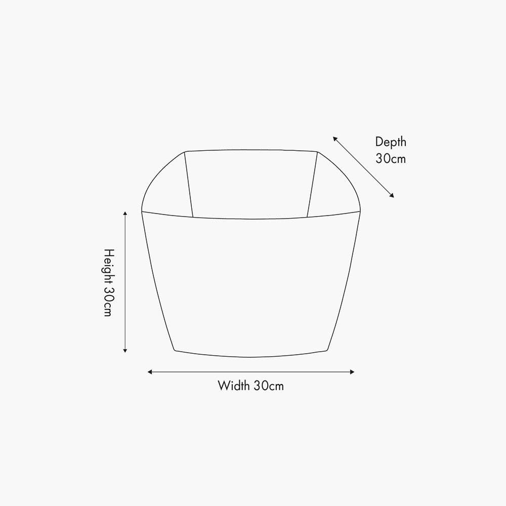 Seagrass Natural, Black and Terracotta Stripe Square Basket.