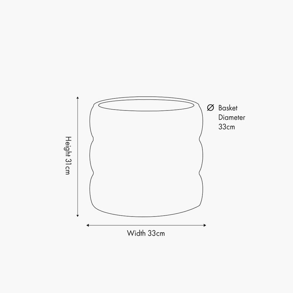 Pacific Lifestyle Accessories Seagrass Natural Ribbed Basket House of Isabella UK