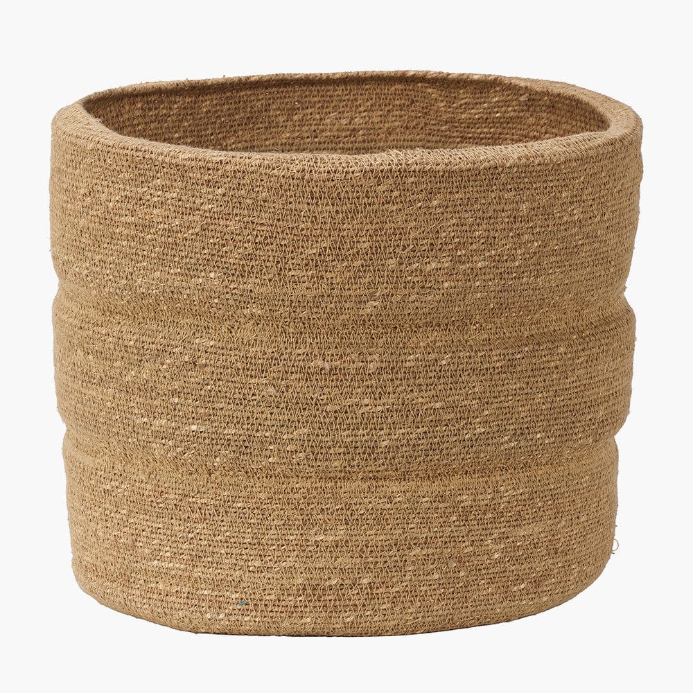 Pacific Lifestyle Accessories Seagrass Natural Ribbed Basket House of Isabella UK