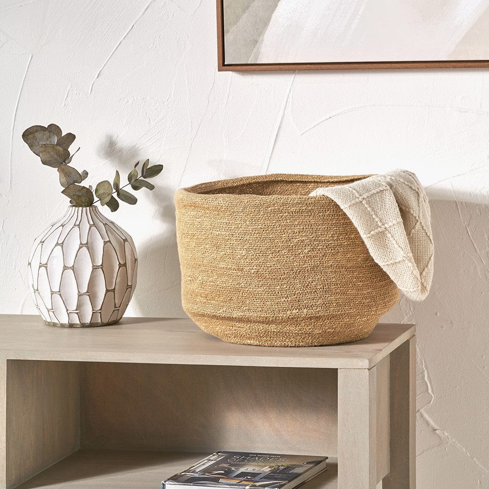 Seagrass Natural Round Basket.