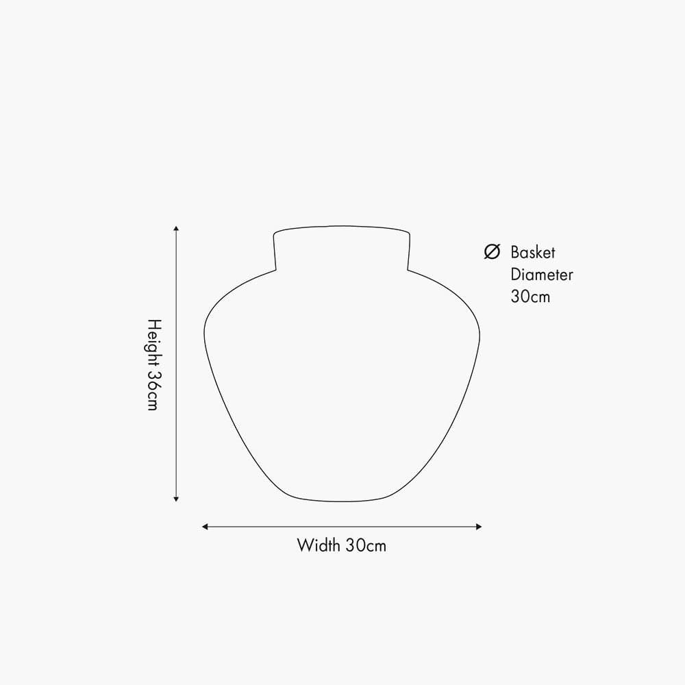 Seagrass Natural Urn Shaped Basket.