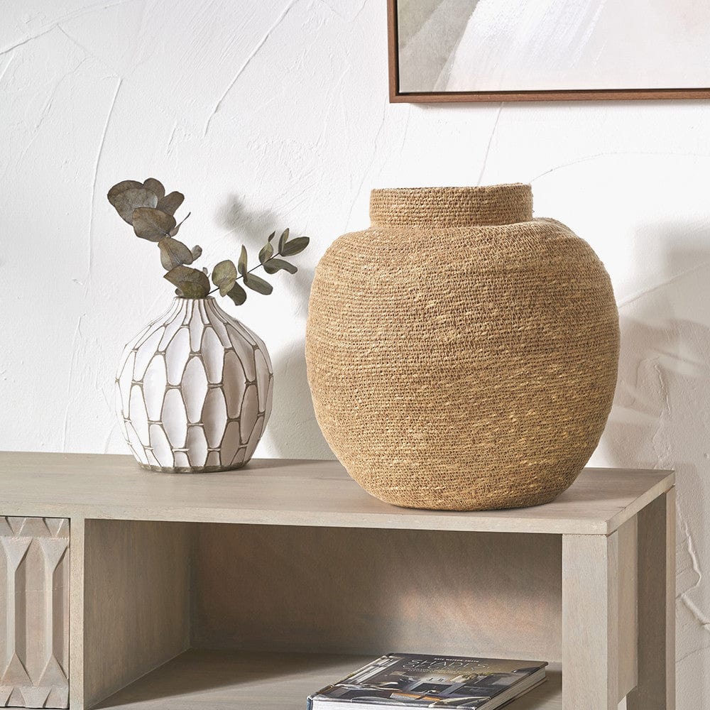 Seagrass Natural Urn Shaped Basket.