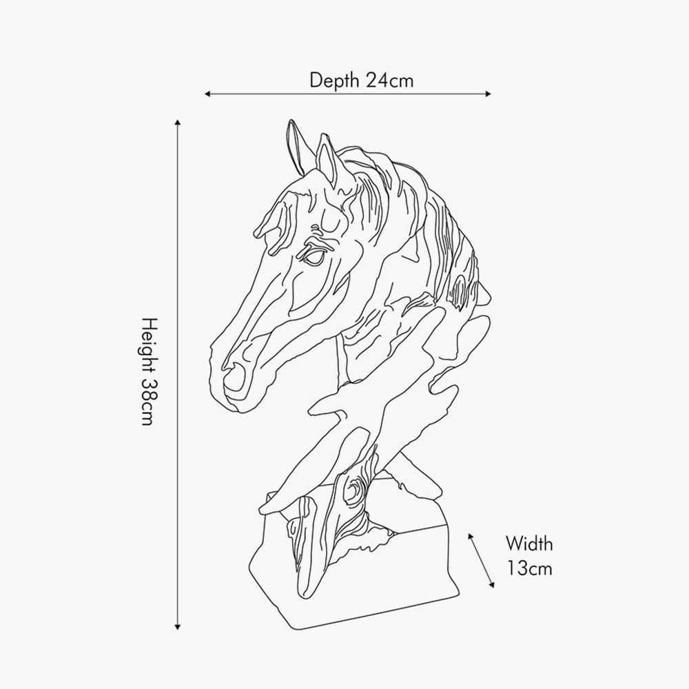 Shiny Gold Horse Head Ornament.