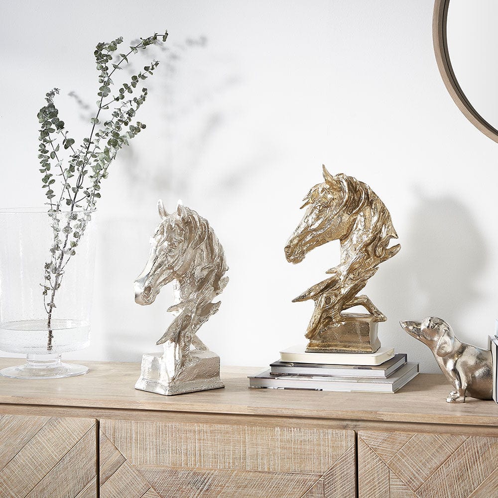 Shiny Gold Horse Head Ornament.