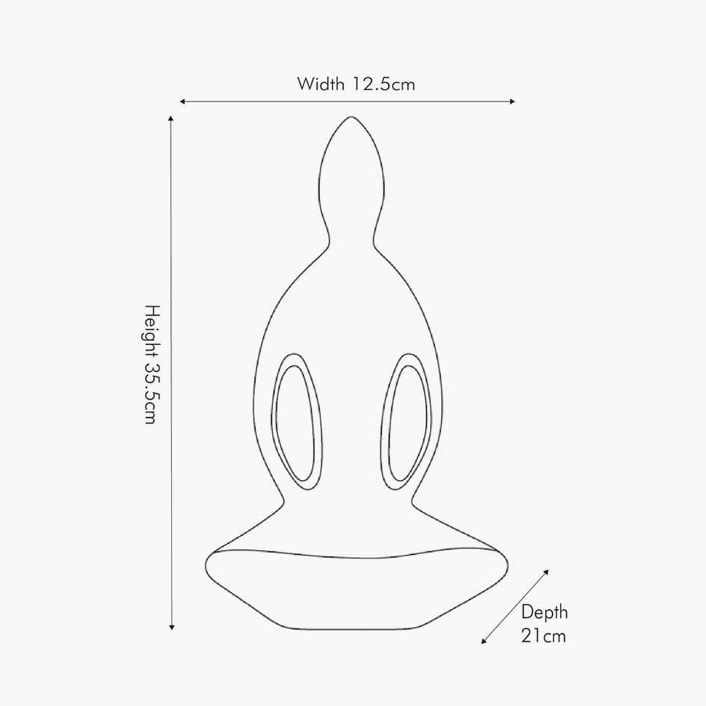 Shiny Nickel Sitting Statue.