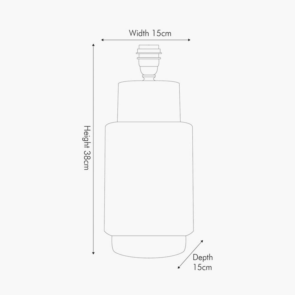 Sidra Aquamarine Stoneware Etch Detail Table Lamp Base.
