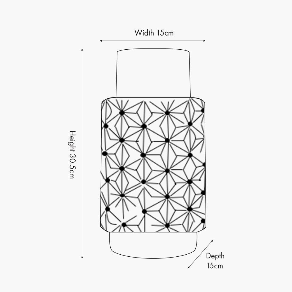 Sidra Aquamarine Stoneware Etch Detail Vase.