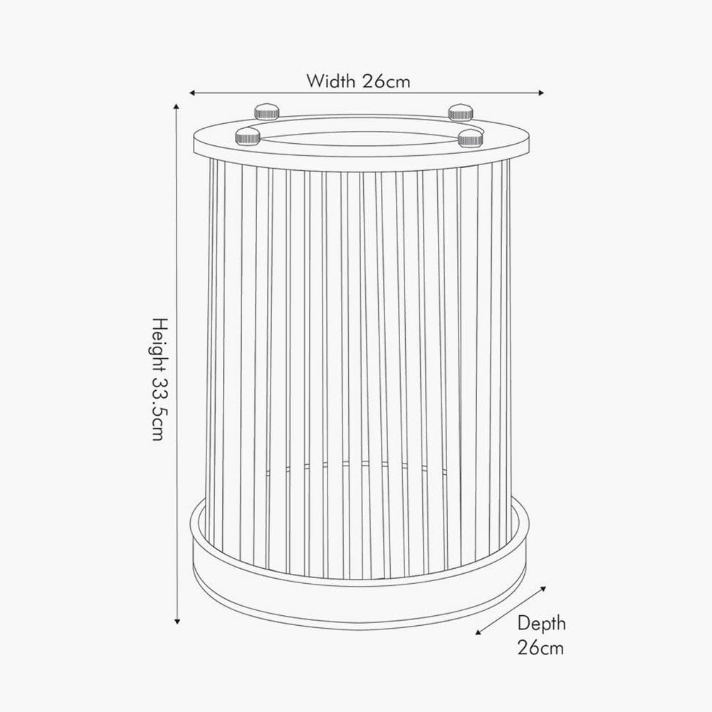 Silver Metal and Clear Textured Glass Large Hurricane.