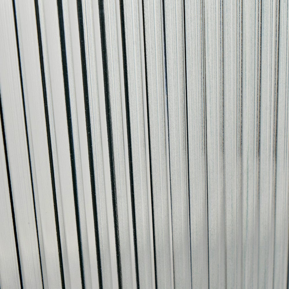 Silver Metal and Ribbed Glass Lantern Small.