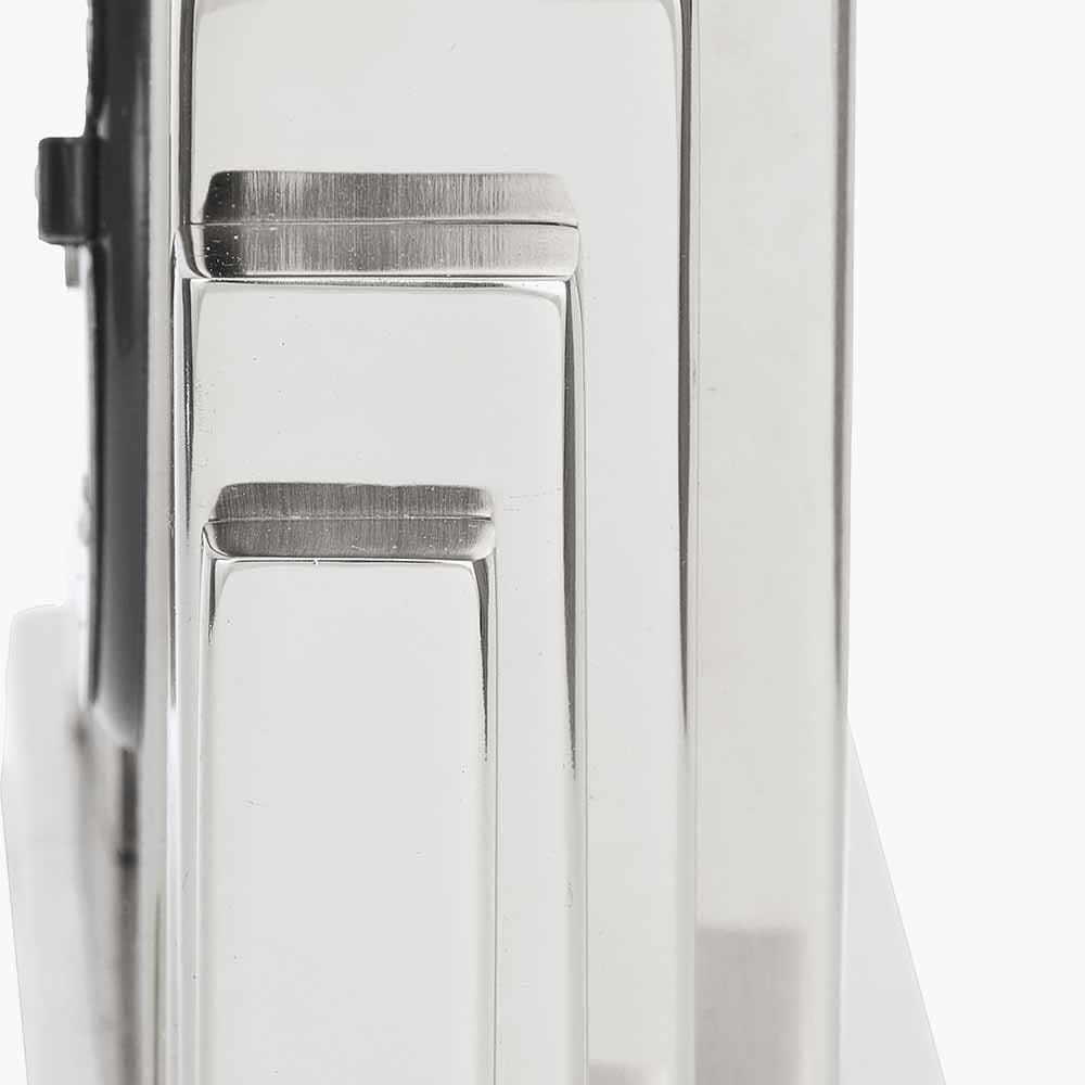 Silver Metal Art Deco Table Clock.