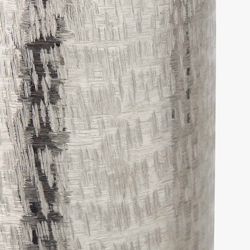 Silver Metal Hammered Vase Tall.