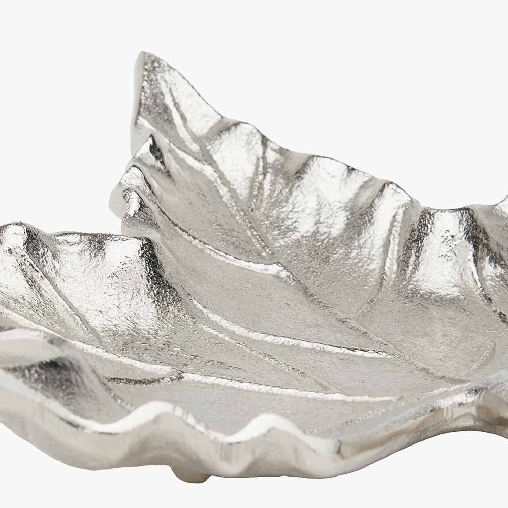 Pacific Lifestyle Accessories Silver Metal Oak Leaf Bowl House of Isabella UK