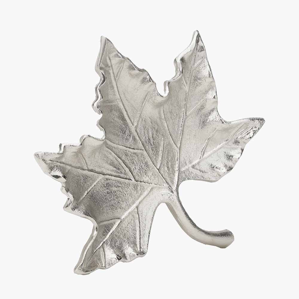 Pacific Lifestyle Accessories Silver Metal Oak Leaf Bowl House of Isabella UK