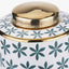 Pacific Lifestyle Accessories Thea Green and Gold Leaf Ceramic Lidded Ginger Jar House of Isabella UK