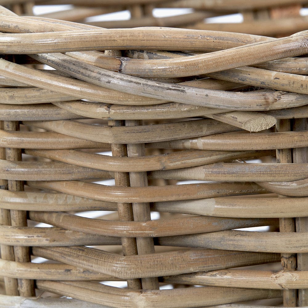 Tobs Grey Kubu Rattan Shopping Basket.