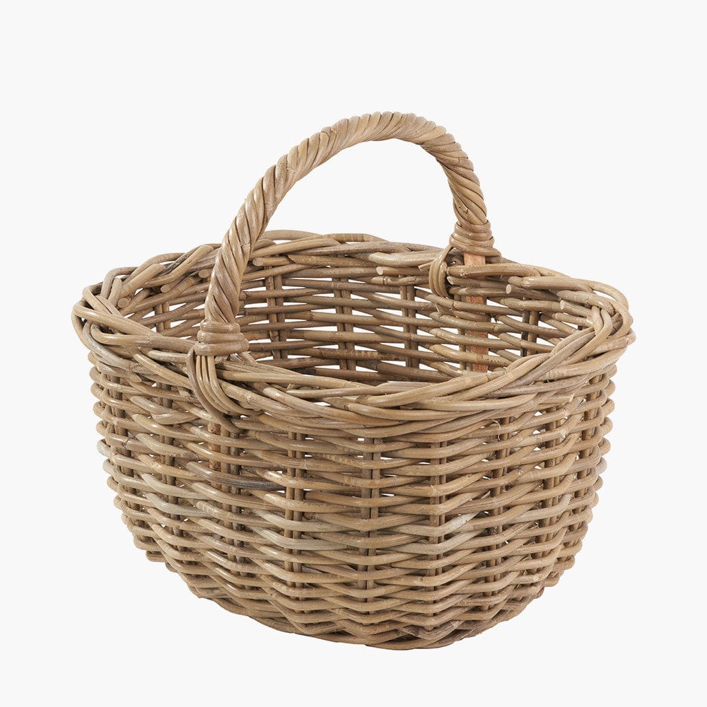 Tobs Grey Kubu Rattan Shopping Basket.