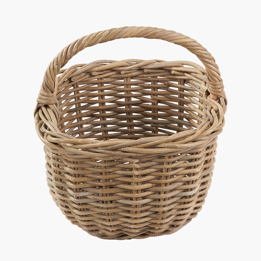 Tobs Grey Kubu Rattan Shopping Basket.