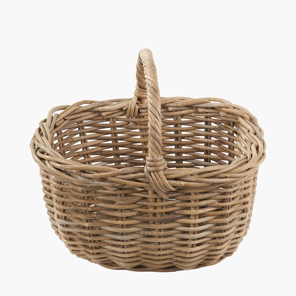 Tobs Grey Kubu Rattan Shopping Basket.