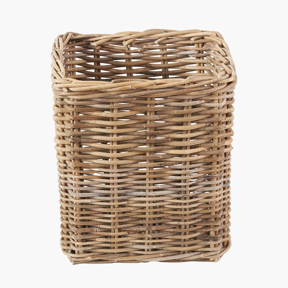 Tobs Grey Kubu Rattan Square Storage Basket.