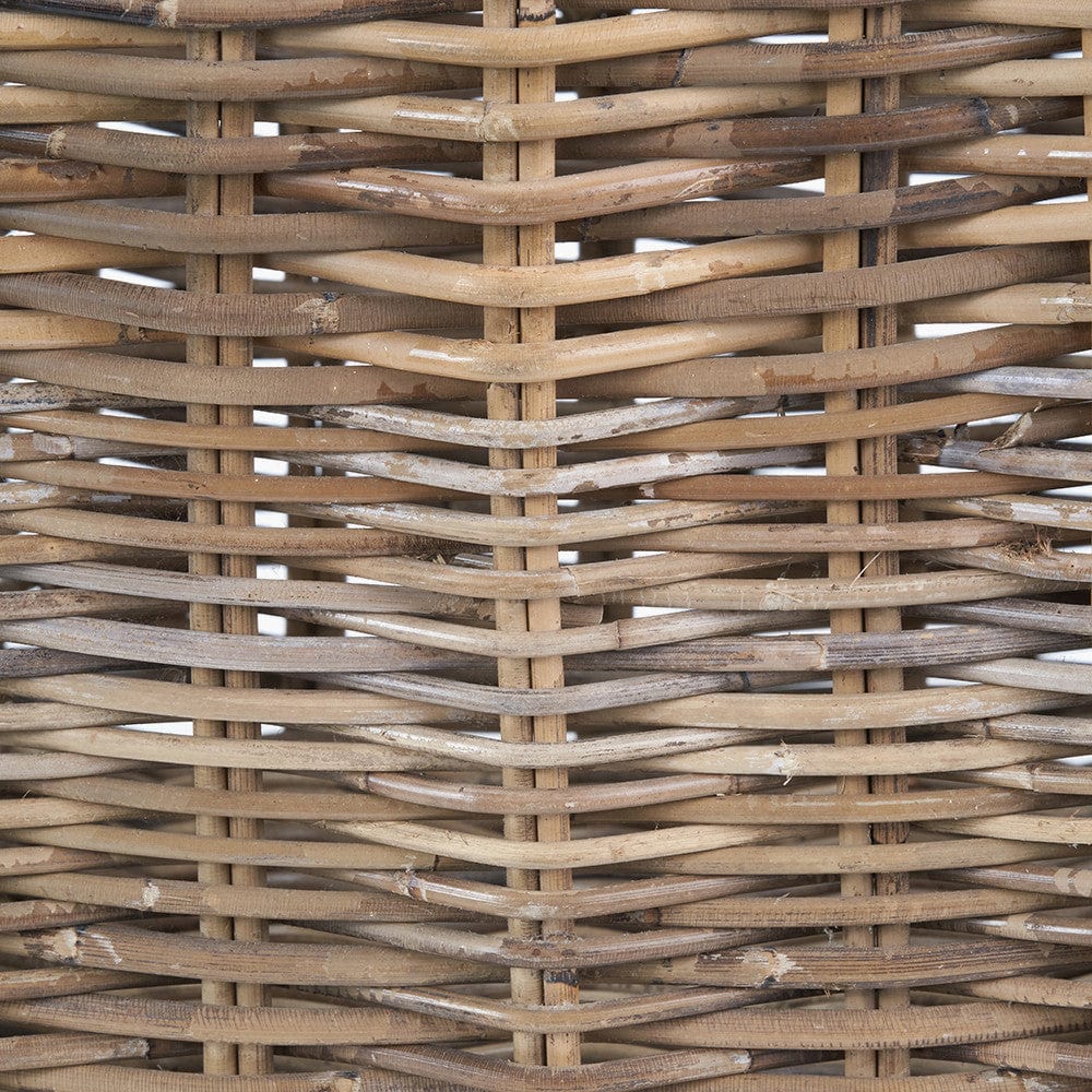 Tobs Grey Kubu Rattan Square Storage Basket.