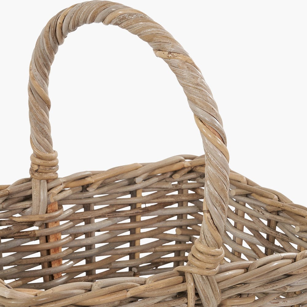 Tobs Grey Kubu Rattan Stair Basket Large.