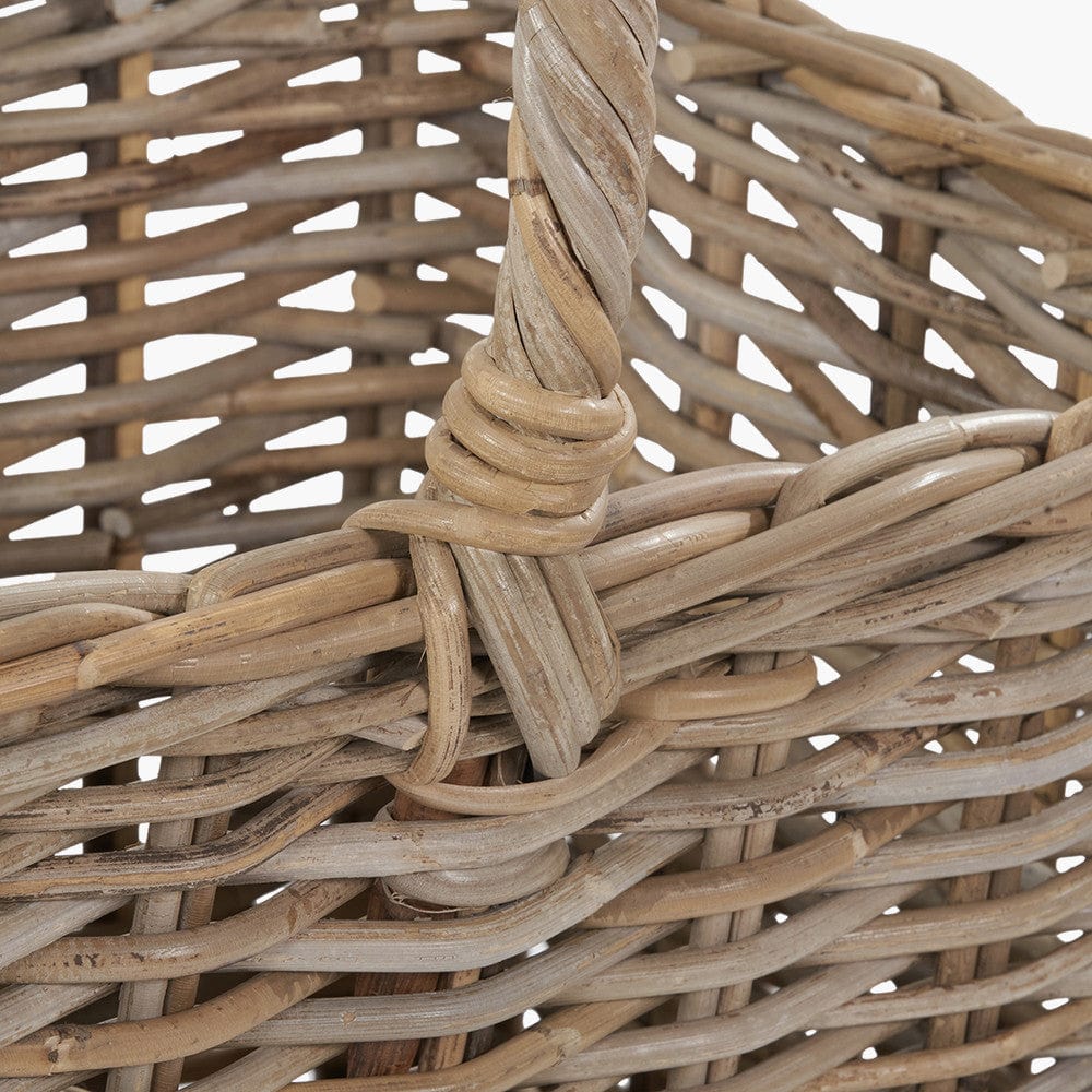 Tobs Grey Kubu Rattan Stair Basket Large.