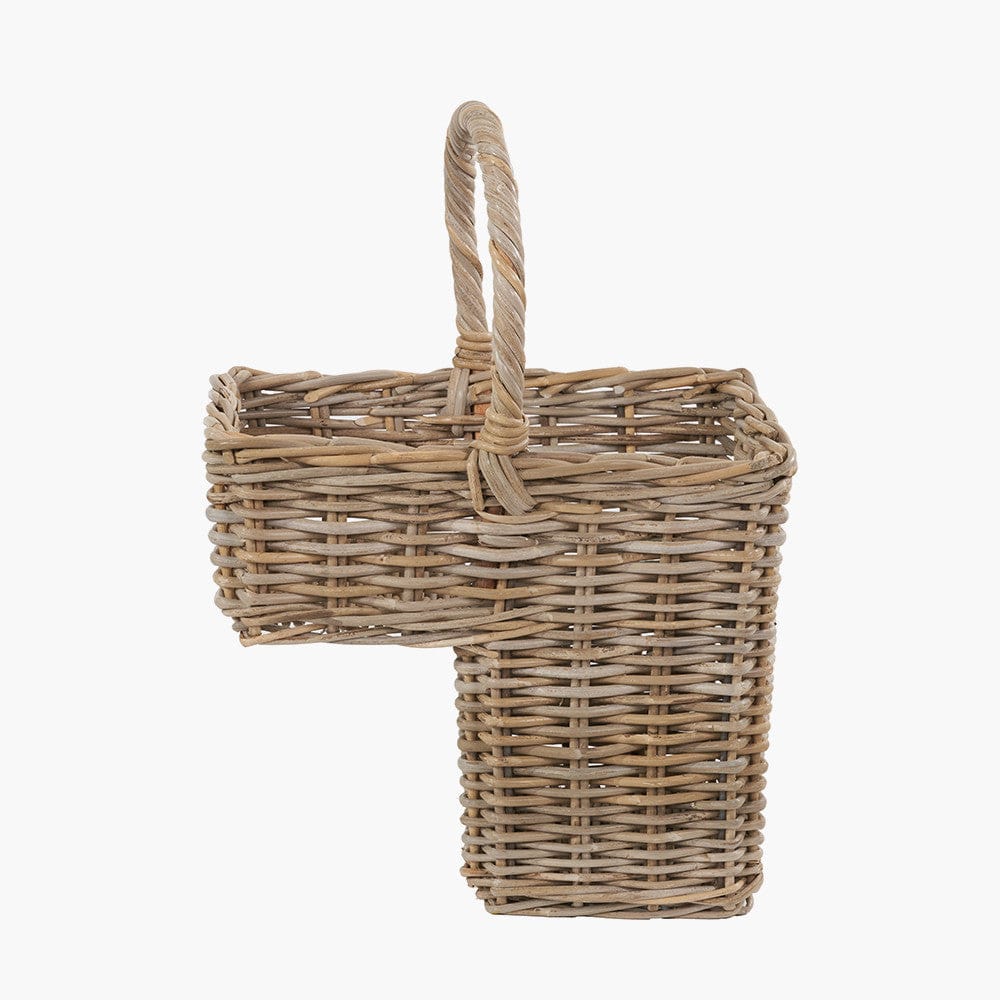 Tobs Grey Kubu Rattan Stair Basket Large.