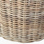Tobs Grey Kubu Rattan Tall Round Storage Basket.